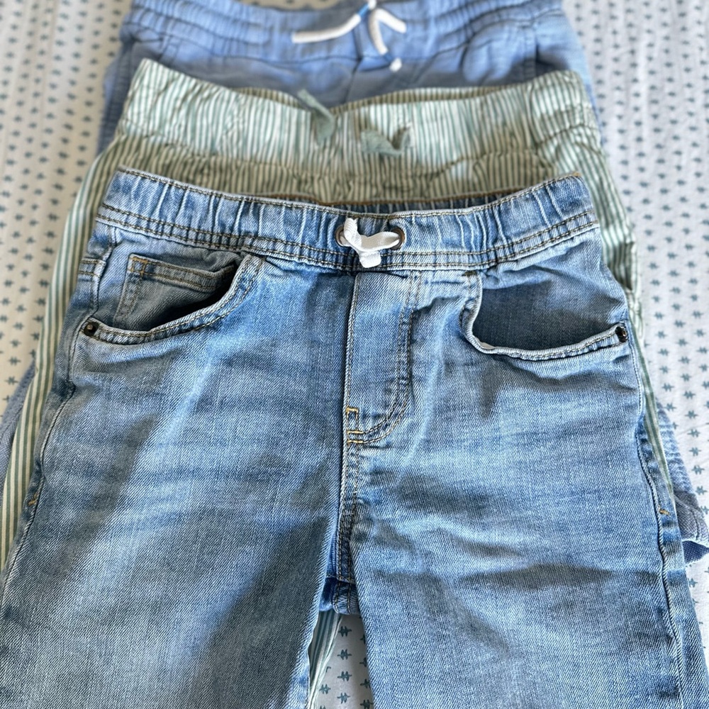 H&M Light Blue and Green Kids Shorts Set